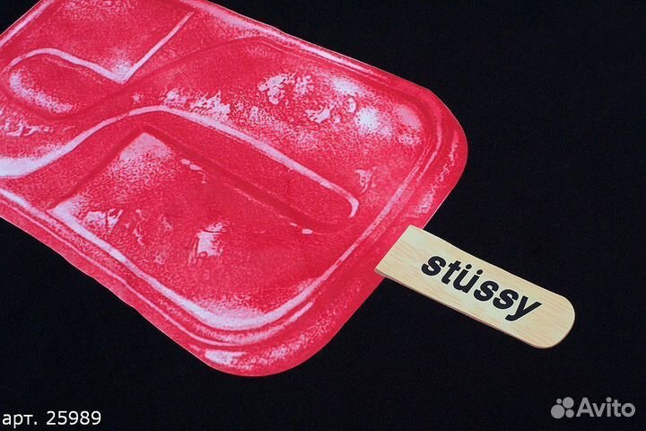 Худи Stussy red ice cream Черное