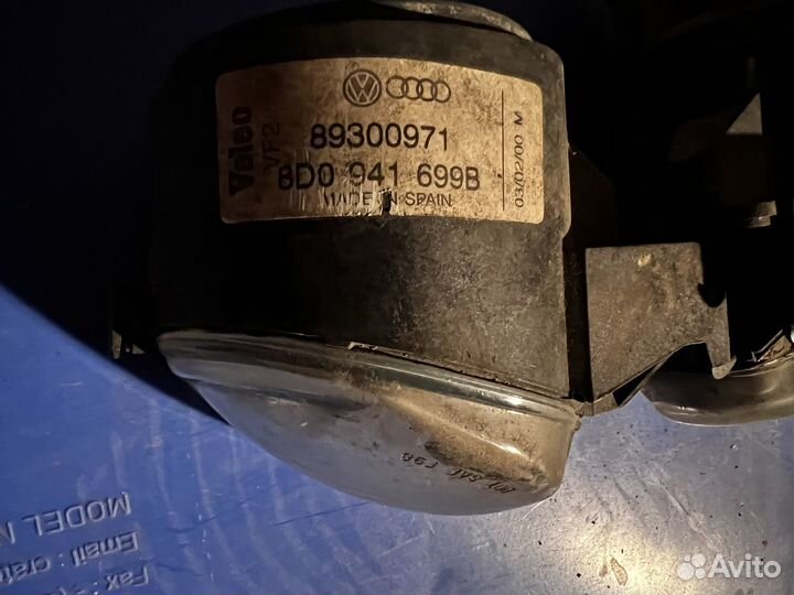 Противотуманные фары audi a4 b 5