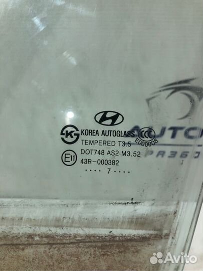 Стекло переднее левое hyundai elantra GLS 2007 1.6