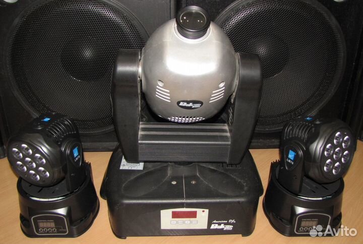 Головы ADj BD 3шт светомузыка Gobo Строб Mic DMX