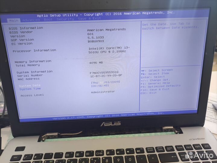 Ноутбук Asus X555LF-X0144H на запчасти