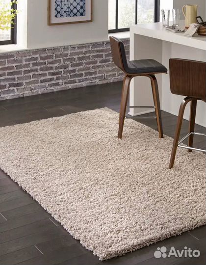 Ковер Лонж бежевый овал 1х2м