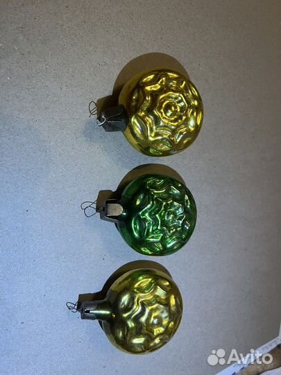 Елочные игрушки СССР полупрозрачные