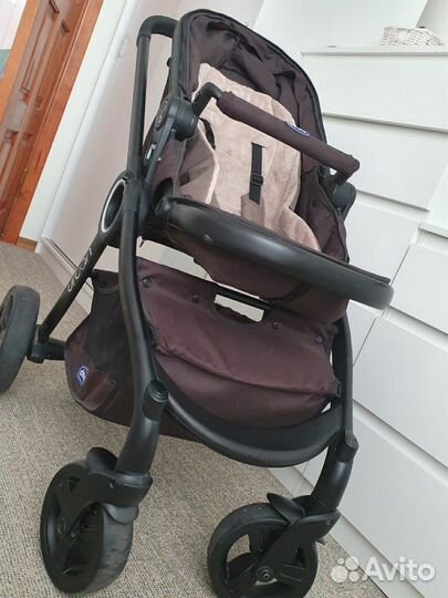 Коляска chicco urban plus + автолюлька