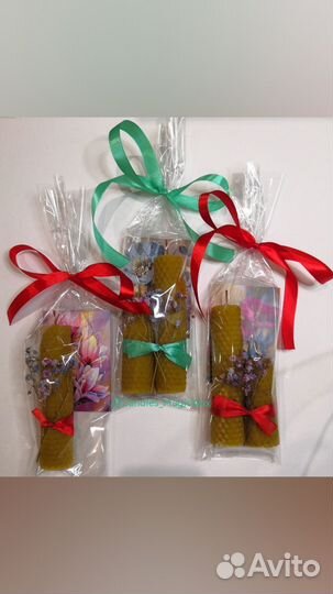 Подарочный набор восковых свечей