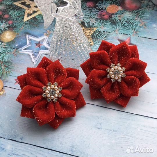 Бантики из замши бантики бархат