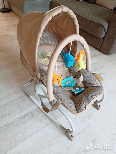 Шезлонг детский для новорожденных Babyton