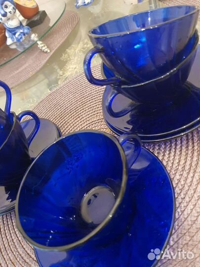 Чайные чашки с блюдцами 5шт