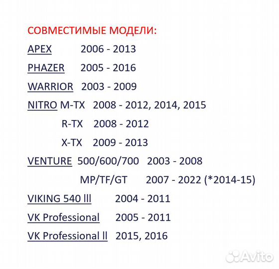 Коньки для снегохода Yamaha