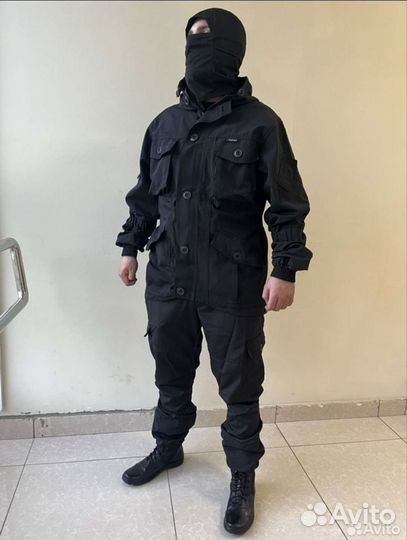 Костюм горка-8 летний черный Спецназ 44-62