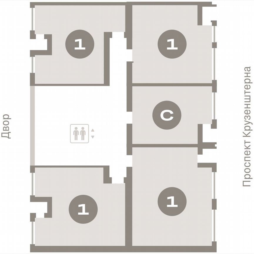 1-к. квартира, 44,6 м², 6/16 эт.