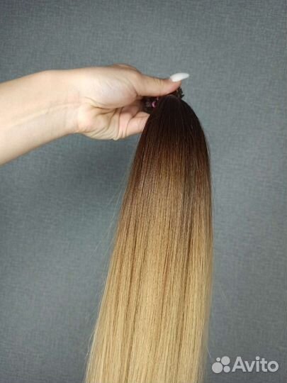 Волосы для наращивания 50 см омбре