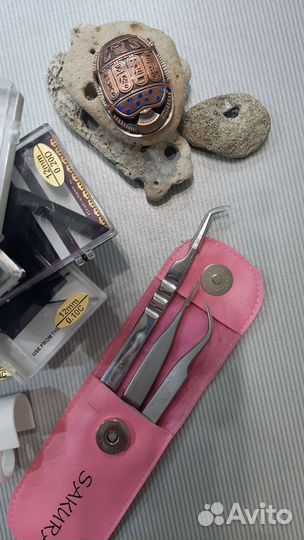 Пинцеты, ресницы для наращивания