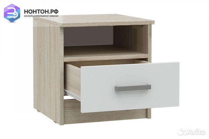 Тумба прикроватная Мартина белый / дуб сонома