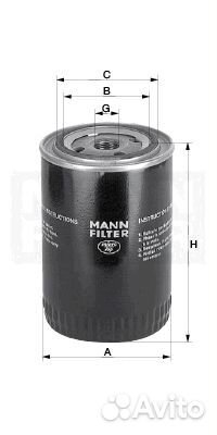 Фильтр масляный mann-filter w 712/52 (w71252)