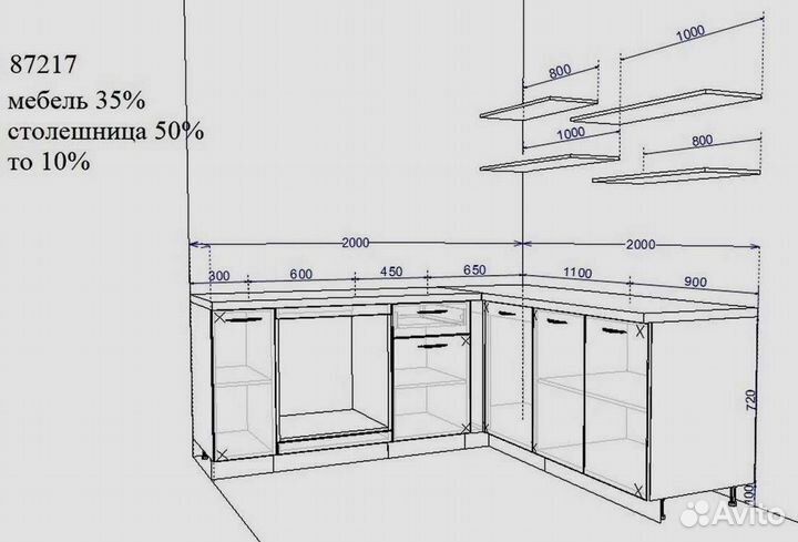 Кухня на заказ по индивидуальным размерам