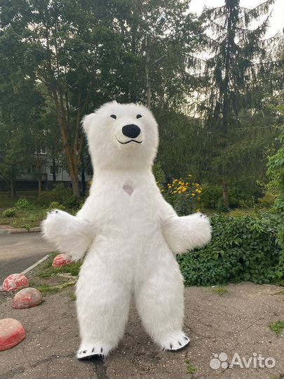 Мишка белый костюм аниматора