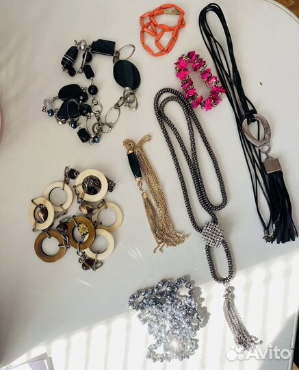 Бусы подвески брошки