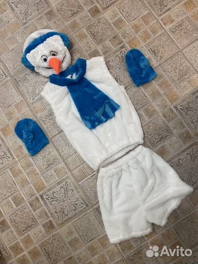 Новогодний костюм для мальчика снеговик