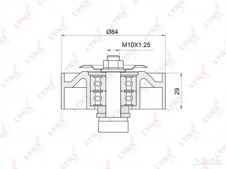 Lynxauto PB5020 Ролик ремня приводного nissan path