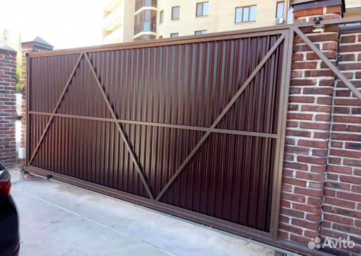 Откатные ворота под ключ с установкой
