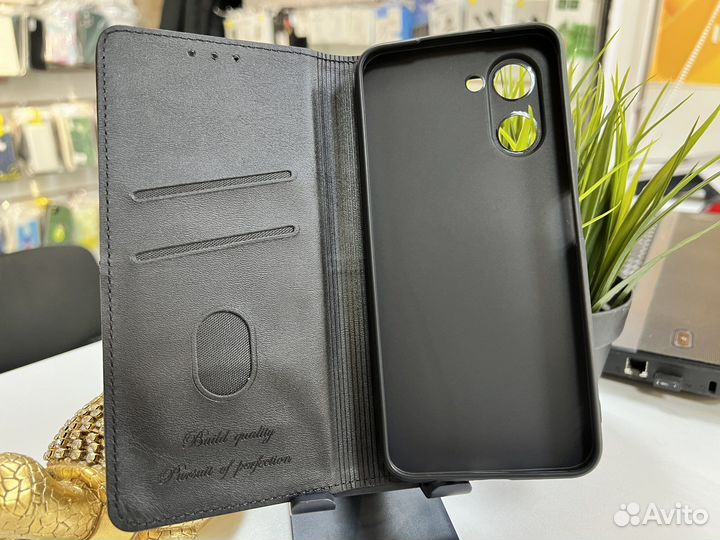 Чехол книжка Realme C33 премиум качество чрный