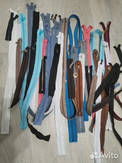 Молнии разного цвета и длины