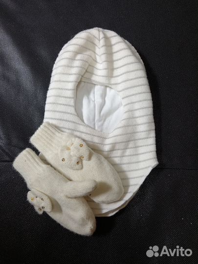 Шапка шлем для девочки 50 52