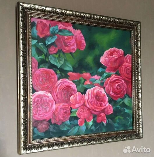 Картина маслом на холсте розы