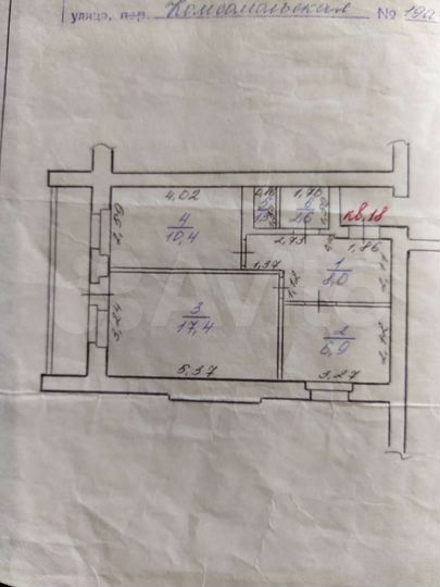 2-к. квартира, 51 м², 3/5 эт.