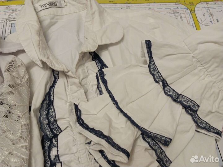 2 школьные рубашки для девочки158