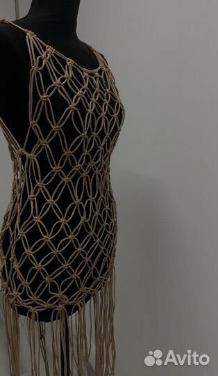Платье сетка макраме
