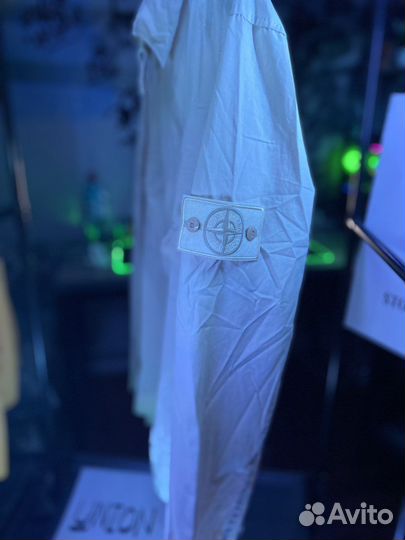 Рубашка stone island бежевая Пушка