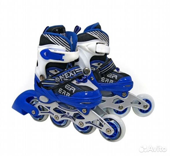 Ролики раздвижные р.31-34, синие