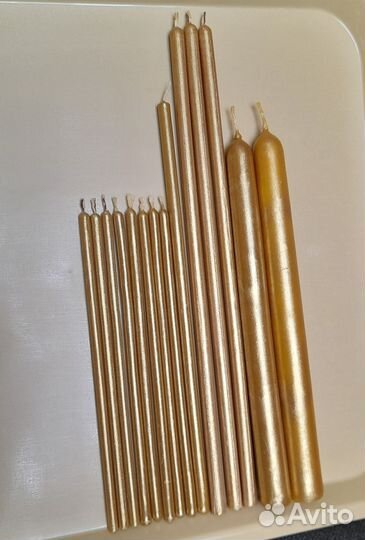 Золотые восковые свечи