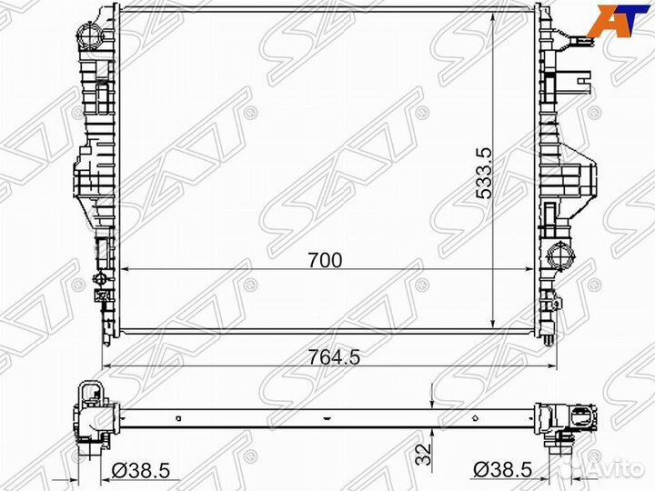 Радиатор VW touareg/porsche cayenne 10