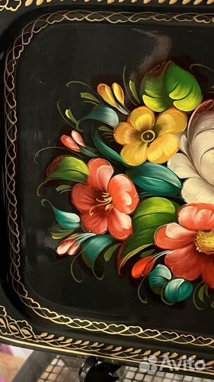 Поднос Жостово ручная роспись