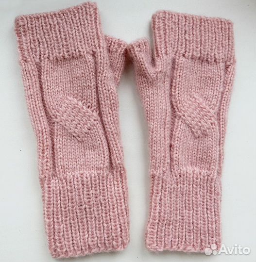 Митенки вязаные ручная работа
