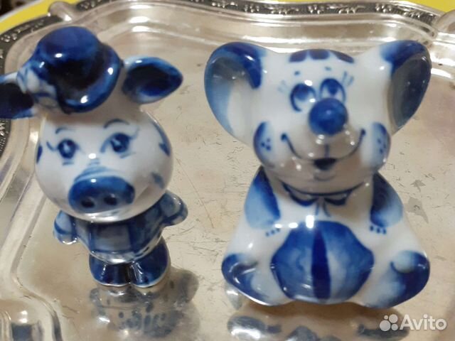 Статуэтки старая Гжель