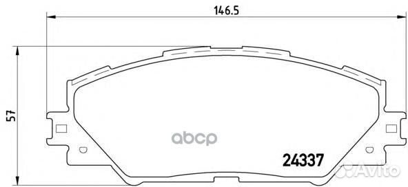 Колодки тормозные дисковые перед P83071 Brembo