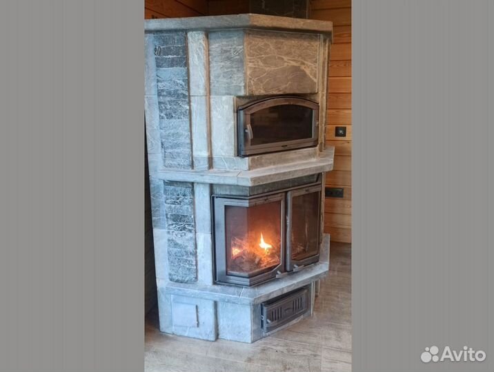 Печь камин теплонакопительная