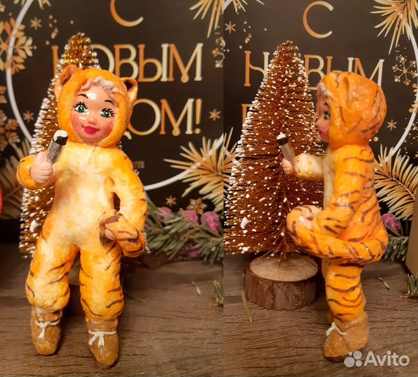 Ватные елочные игрушки