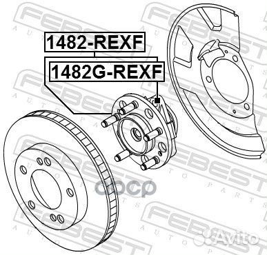 Ступица передняя 1482G-rexf Febest