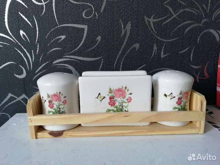 Набор солонка перечница салфетница