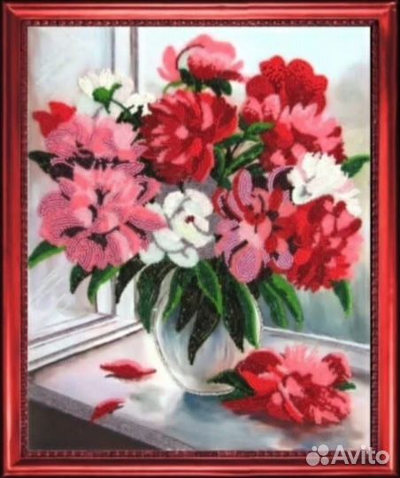 Набор для вышивания бисером Пионы