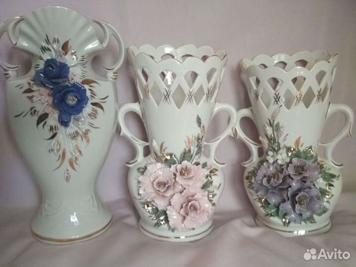 Кисловодский фарфор Вазы новые2 шт