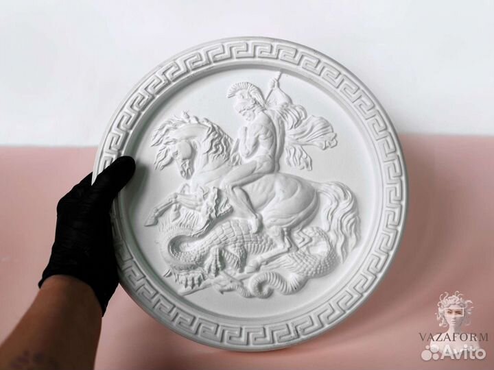 Силиконовая фoрма барельеф Георгий Победоносец