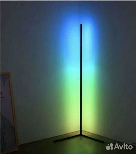 Напольный светодиодный угловой торшер 150см с пуль