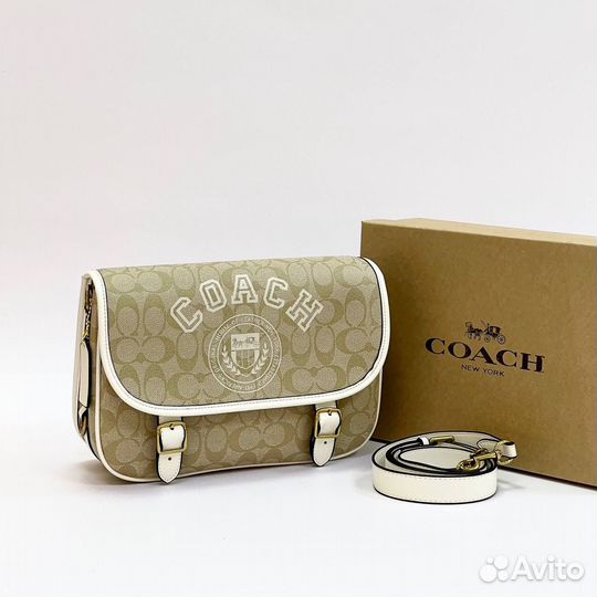 Сумка coach натуральная кожа