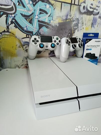 Ps4 500gb white + Fifa 2023 гарантия 28 дней
